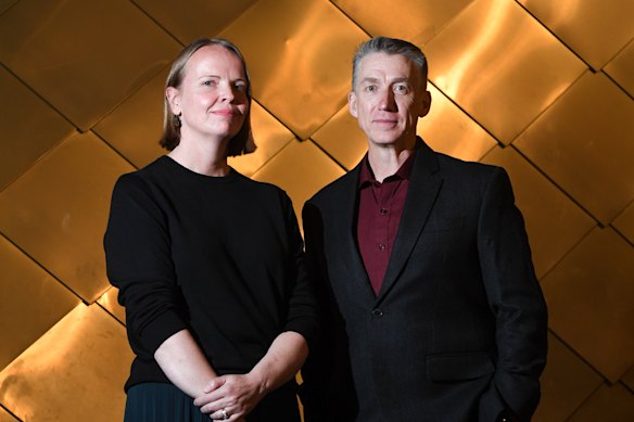 Professor Caroline Ford, the scientific director of UNSW’s AERI, with clinical director Professor Jason Abbott.