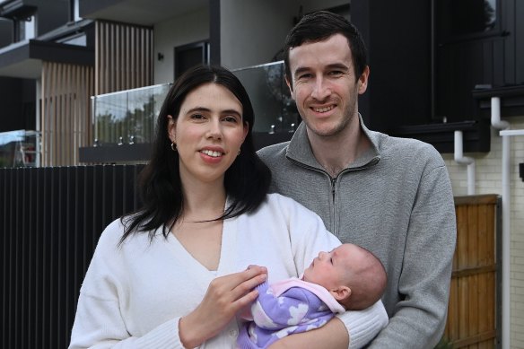 Alex and Lauren O’Neill with daughter Olive.