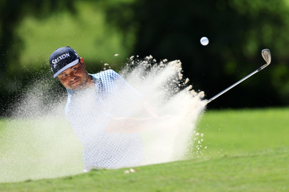 In the lead: J.J. Spaun.
