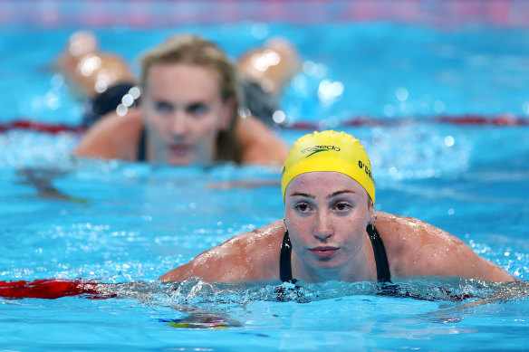 Mollie O’Callaghan says she will have nothing to lose when she goes up against Titmus in the 200m freestyle final.