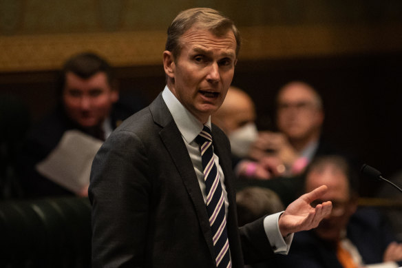 Cities Minister Rob Stokes speaks in parliament in August 2022.