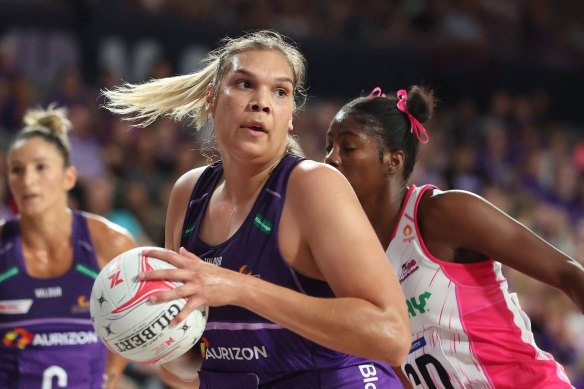 Donnell Wallam has issue with Hancock Prospecting’s netball sponsorship.