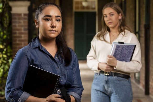 Students Caitlyn Russo and Heidi Crookes are staying on at the Women’s College at the University of Sydney. 