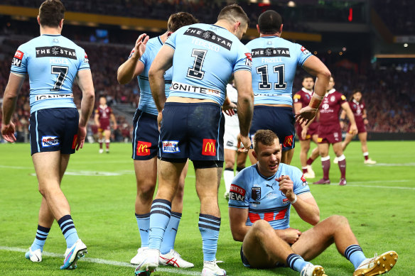 The sight of Tom Trbojevic going down last year, and Damien Cook replacing him at centre, still haunts NSW fans.