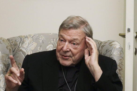 Cardinal George Pell at his residence near the Vatican last year.