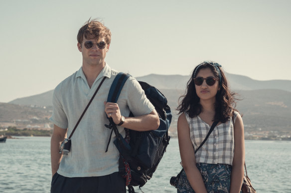 Leo Woodall as Dexter and Ambika Mod as Emma in the new adaptation of David Nicholls’ romantic bestseller One Day.