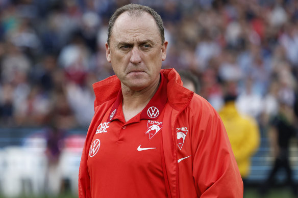 Swans coach John Longmire now has a 1-4 record in grand finals.