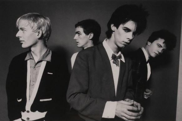 From left, Phill Calvert, Mick Harvey, Nick Cave and Tracy Pew in the early days. 