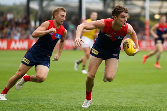 Bailey Fritsch steps forward for the Dees in Ballarat.