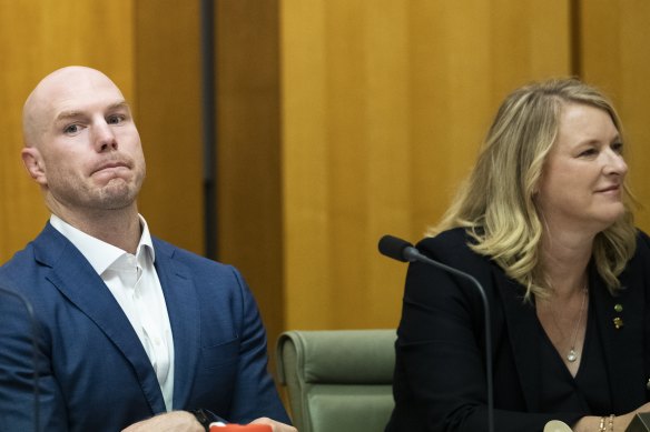 ACT senator David Pocock and North Sydney MP Kylea Tink