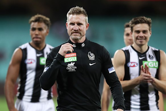 Nathan Buckley was Collingwood coach when Ruby Schleicher first arrived at the club in 2017.