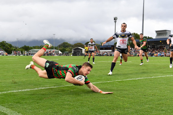 There is a push in Cairns for Barlow Park, pictured here hosting a South Sydney v North Queensland NRL match, to be upgraded to host 2032 Olympics events.