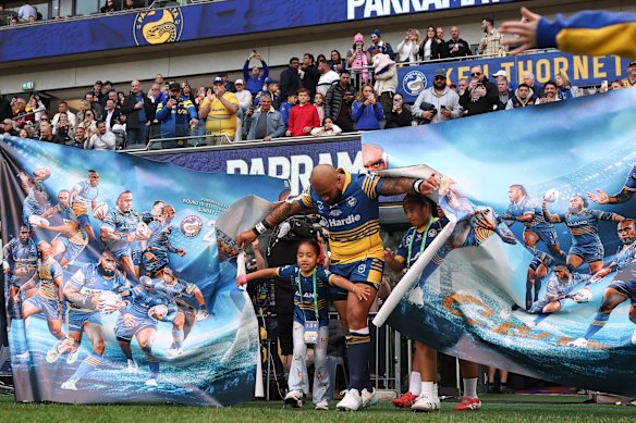 Junior Paulo played his 200th match for Parramatta on Sunday.
