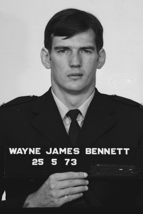 Bennett as a Queensland police officer in 1973.