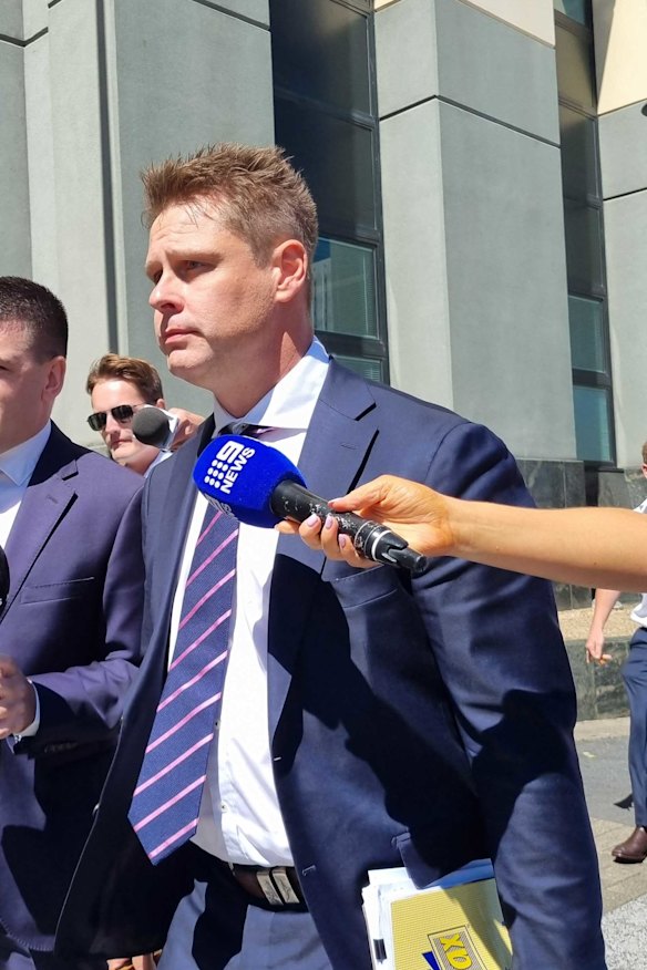Defence lawyer Mathew Cuskelly outside court on Friday.