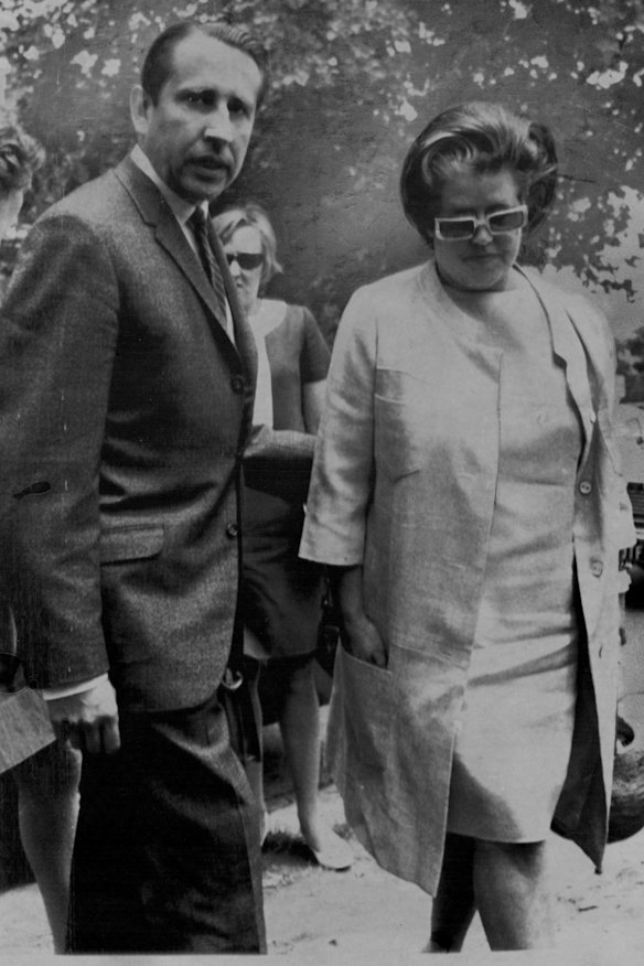 Tony Eggleton with Zara Holt at her Toorak home on December 27, 1967, 10 days after Harold Holt’s disappearance.