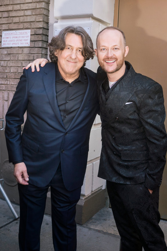 Cassel (right) with Almost Famous writer Cameron Crowe.