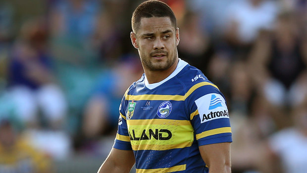 Back in town: Jarryd Hayne's first NRL match back in Parramatta colours didn't go to plan.