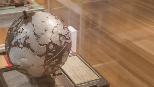The Braille globe at the Magnificent Makers exhibition.