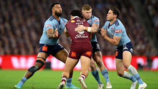 Payne Haas and Hudson Young were strong for the Blues.