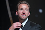 Harry Kane wins the player of the year trophy.