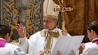 Pope Leo XIV conducts mass with the College of Cardinals inside the Sistine Chapel.