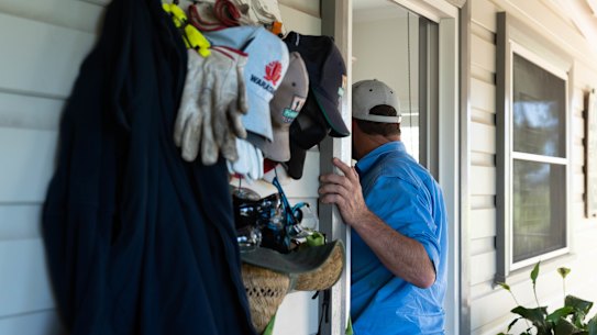 An unidentified coal miner in the Upper Hunter of NSW. 
