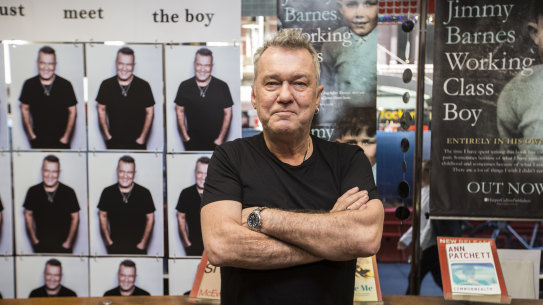 Jimmy Barnes kicking of the book tour of his new memoir Working Class Boy in 2016.