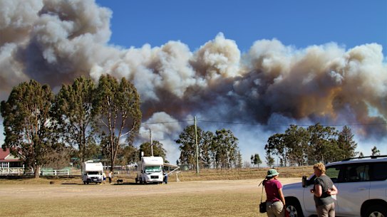 Tenterfield under fire threat on Friday. 
