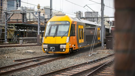 Generic train departing from Central train station Sydney on Saturday 30th September 2017. Photograph by Katherine Griffiths