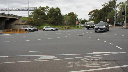 Gateway Motorway and Wynnum road intersection, which had more crashes than any other between 2021 and 2023.