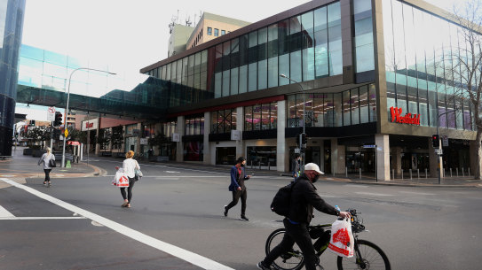 The woman visited Parramatta Westfield on Friday.