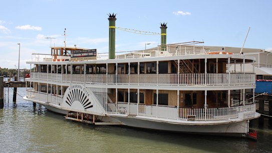 Kookaburra Queen paddleboat listed for sale in Brisbane. 