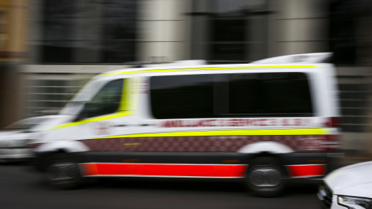 The woman was taken to Royal Prince Alfred Hospital in a critical condition.