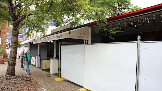 Most businesses on the strip had been closed and fenced off by Thursday morning in Hamilton.