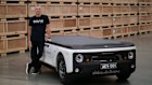 Applied EV CEO Julian Broadbent with the company’s Blanc Robot autonomous vehicle.