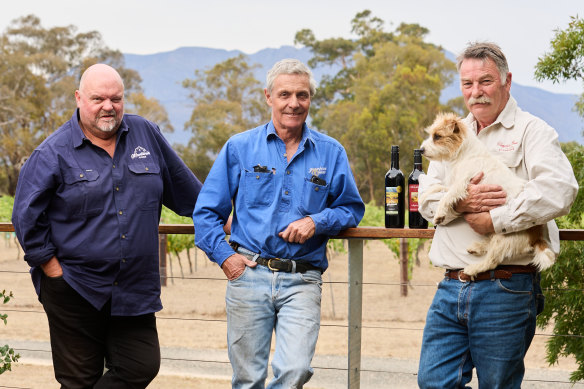 Winemakers Shane Goninon (Mountainside Wines), Tom Guthrie (Grampians Estate) and Simon Clayfield (Clayfield Wines) urge visitors to return to the region.