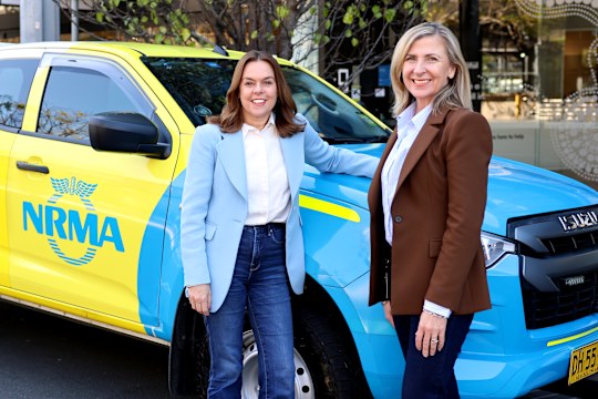 NRMA Roadside Assist chief membership officer Victoria Doidge (left) and Carolyn Darke, executive general manager, Roadside.
