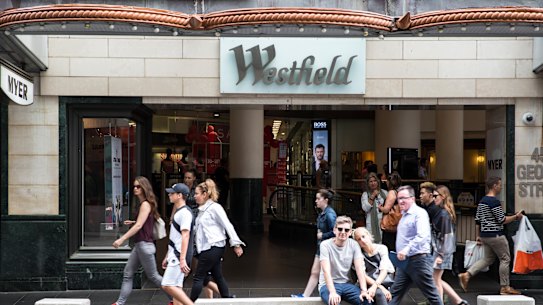Reflecting the retail pain, Scentre (Westfield) reported a half-year loss of $3.61 billion.
