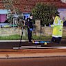 Police at the scene of a fatal hit-and-run in Glendalough on Thursday night.