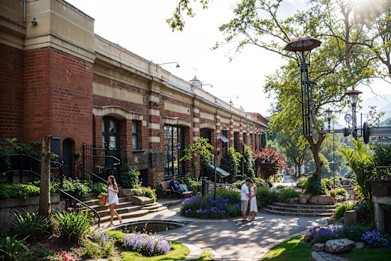 Artist render of proposed redevelopment outside Banana Alley vaults.