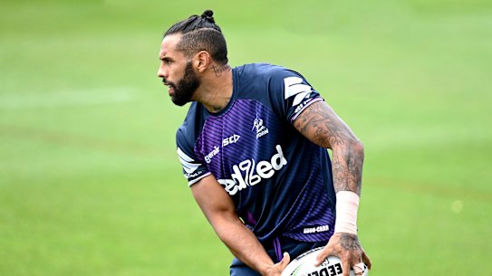 Josh Addo-Carr has helped keep spirits high in the Storm camp.