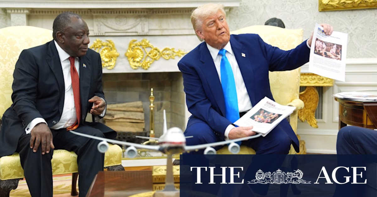 ‘Look at Australia’: Trump ambushes South African president over ‘white ...