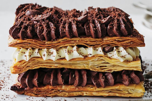 Easter egg millefeuille.