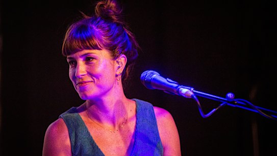 Missy Higgins performs at the launch of the government’s arts funding policy at The Esplanade in St Kilda.
