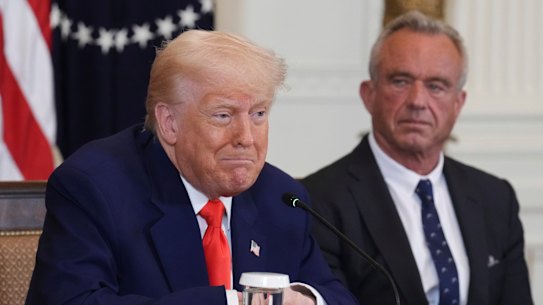 Trump and Robert F. Kennedy Jr at the White House in May.
