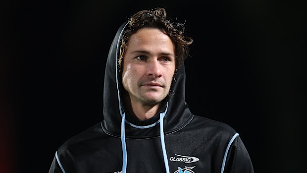 Nicho Hynes arrives at the stadium in Gosford.