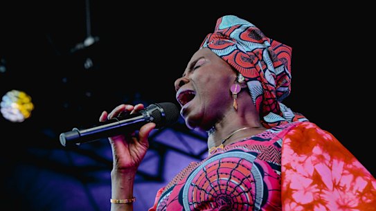 Angelique Kidjo performs at WOMADelaide 2024.