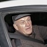 Mark Latham returns to his property on Friday.