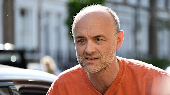 Britain's Prime Minister Boris Johnson's senior aide Dominic Cummings arrives back at his home, in London.